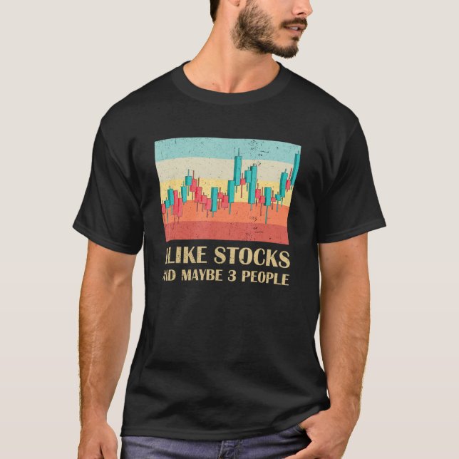 Camiseta Me Gustan Las Acciones Y Tal Vez 3 Personas (Anverso)