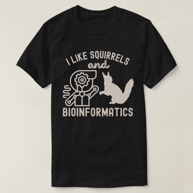 Camiseta Me gustan las ardillas y la bioinformática (Diseño del anverso)