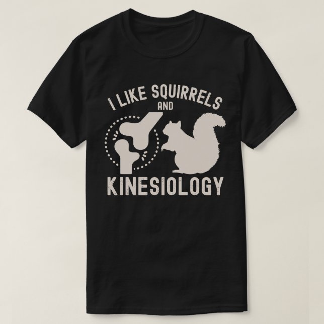 Camiseta Me gustan las ardillas y la cinesiología (Diseño del anverso)