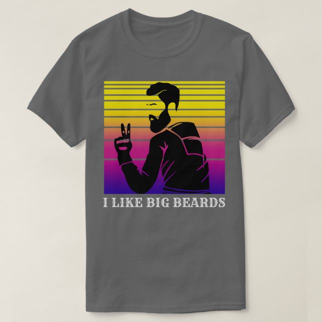 Camiseta Me gustan las barbas grandes 15 (Diseño del anverso)