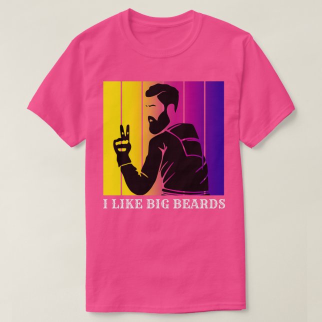 Camiseta Me gustan las barbas grandes 4 (Diseño del anverso)