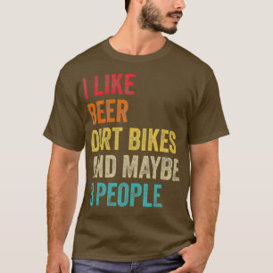 Camiseta Me Gustan Las Bicicletas De Suciedad De Cerveza Qu