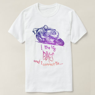 Camiseta Me gustan las bicicletas grandes y no puedo mentir