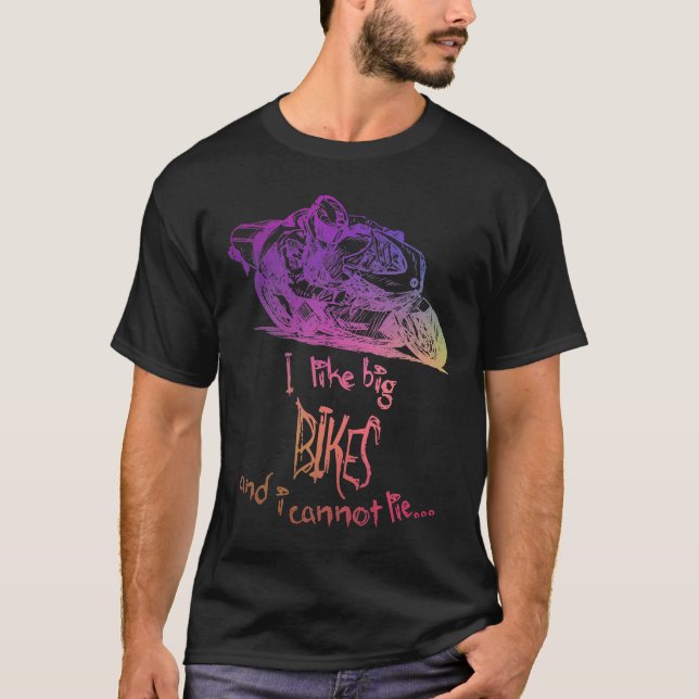 Camiseta Me gustan las bicicletas grandes y no puedo mentir (Anverso)