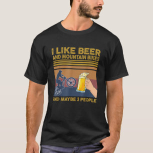 Camiseta Me gustan las bicis de cerveza y montaña y quizá 3