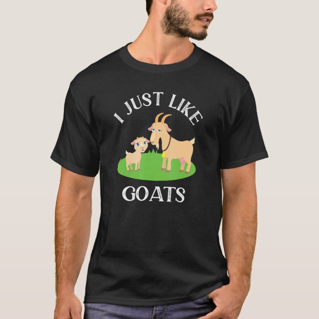 Camiseta Me Gustan Las Cabras Cuestas De La Cabra Agrícola (Anverso)