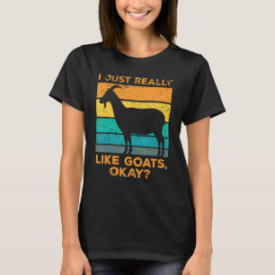 Camiseta Me Gustan Las Cabras Sólo Sostén Bien Cabra Vintag