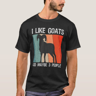 Camiseta Me Gustan Las Cabras Y Quizá 3 Gente Granjero De C