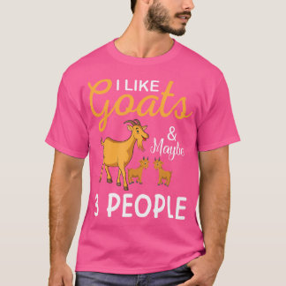 Camiseta Me gustan las cabras y quizás 3 personas Cabra Cab