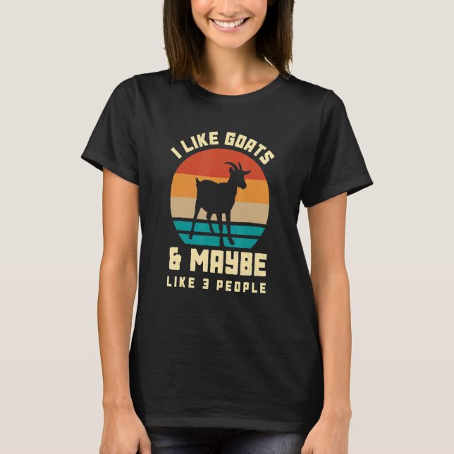 Camiseta Me Gustan Las Cabras Y Tal Vez 3 Gente. (Anverso)
