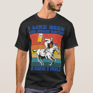 Camiseta Me gustan las carreras de cerveza y caballos y tal