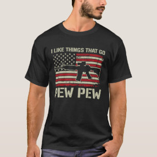 Camiseta Me Gustan Las Cosas Que Saltan Pew Pro Gun AR15 EN