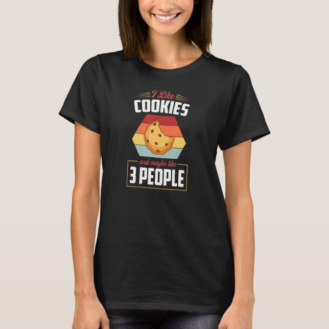 Camiseta Me Gustan Las Galletas Y Quizá Como 3 Personas Cho (Anverso)