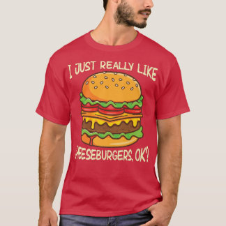 Camiseta Me gustan las hamburguesas de queso, vale