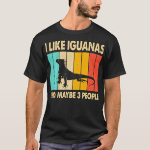 Camiseta Me gustan las iguanas y tal vez tres personas con
