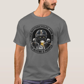 Camiseta Me Gustan Las Motocicletas Y La Cerveza Y Quizá 3