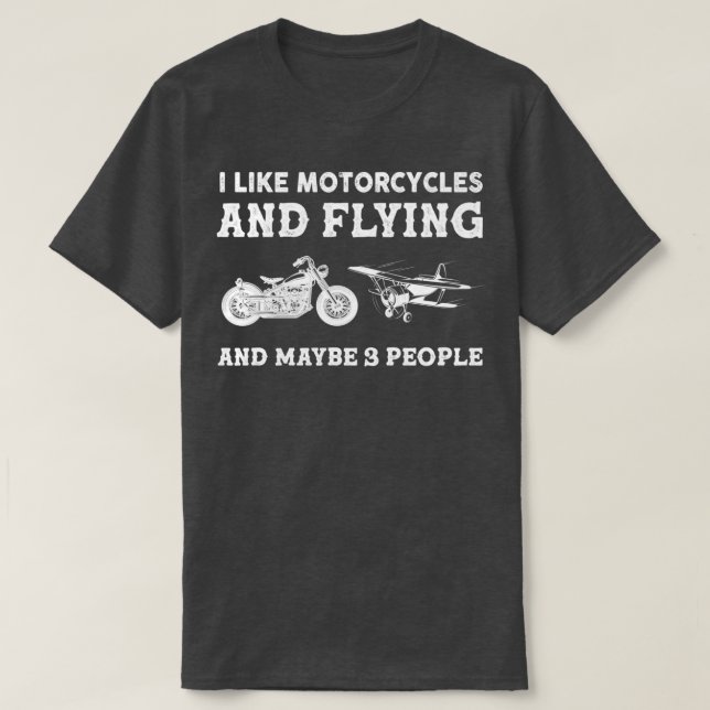 Camiseta Me Gustan Las Motocicletas Y Los Volantes Y Quizá  (Diseño del anverso)