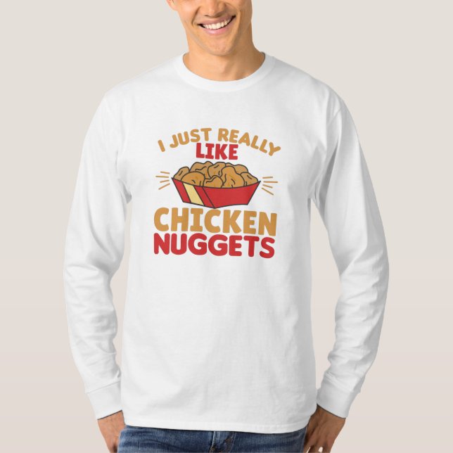 Camiseta Me Gustan Las Nuggets De Pollo (Anverso)