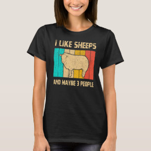 Camiseta Me Gustan Las Ovejas Y Tal Vez 3 Ovejas Agrícolas