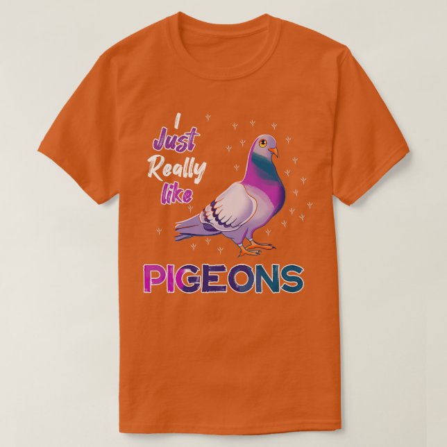 Camiseta Me Gustan Las Palomas. (Diseño del anverso)