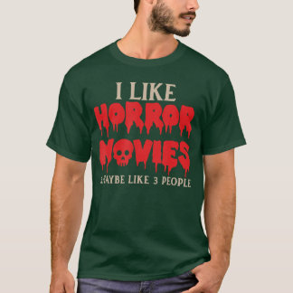 Camiseta Me gustan las películas de terror Halloween retro