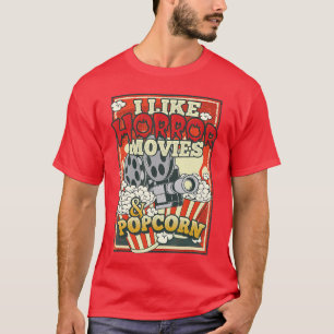 Camiseta Me gustan las películas de terror Palomitas de maí