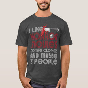 Camiseta Me gustan las películas de terror Ropa cómoda y qu