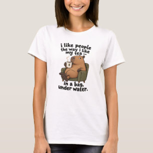 Camiseta Me gustan las personas como me gusta el té Capybar