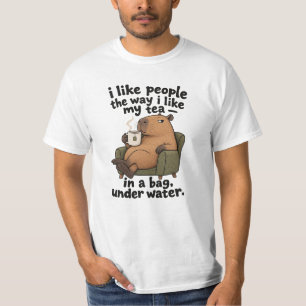 Camiseta Me gustan las personas como me gusta el té Capybar