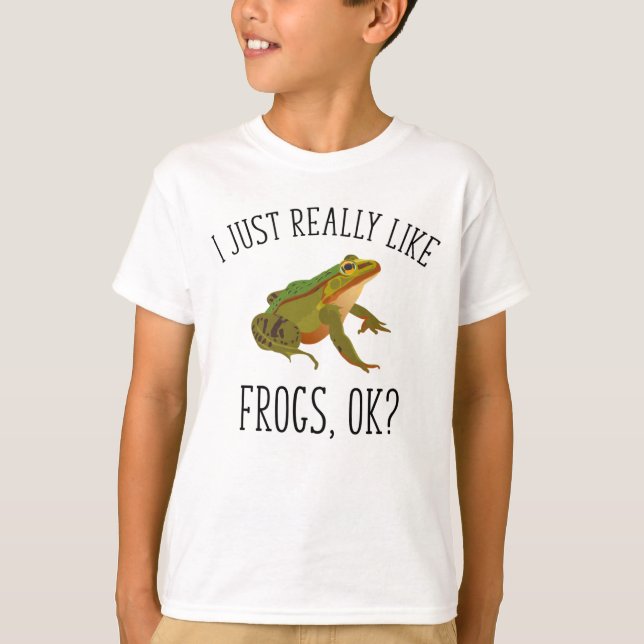 Camiseta Me Gustan Las Ranas, ¿De Acuerdo? Rana divertida (Anverso)