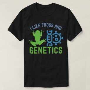 Camiseta Me gustan las ranas y la genética, citas de genéti