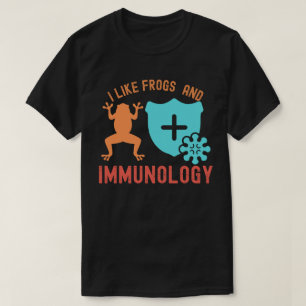 Camiseta Me gustan las ranas y la inmunología