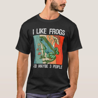 Camiseta Me gustan las ranas y tal vez 3 personas Frosch Pi