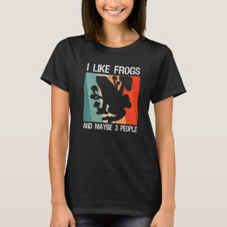 Camiseta Me gustan las ranas y tal vez 3 personas Frosch Pi