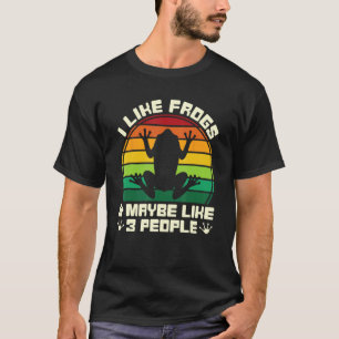 Camiseta Me gustan las ranas y tal vez me gustan 3 personas