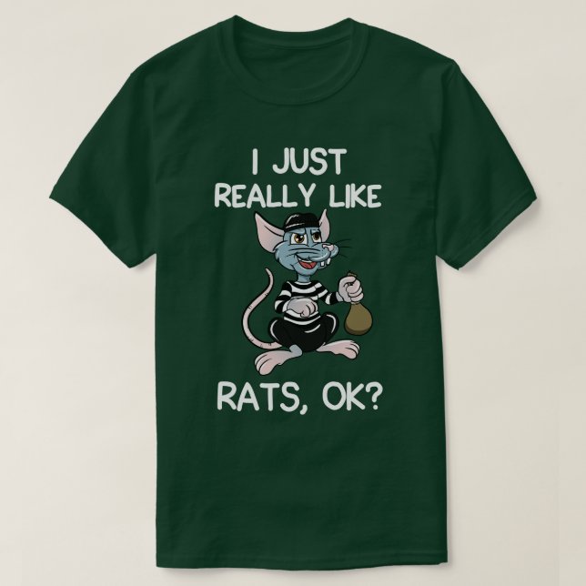 Camiseta Me Gustan Las Ratas. (Diseño del anverso)