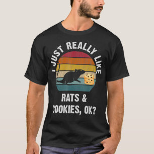 Camiseta Me gustan las ratas y las galletas rats graciosos