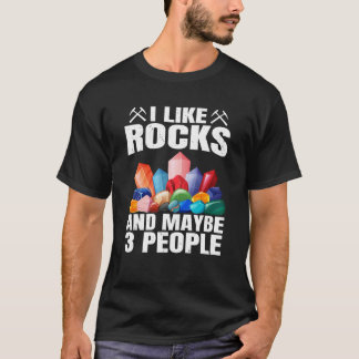Camiseta Me gustan las rocas y quizá 3 personas