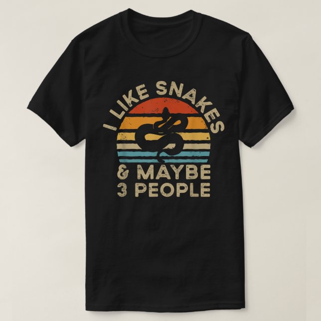 Camiseta Me Gustan Las Serpientes Y Quizá 3 Personas (Diseño del anverso)