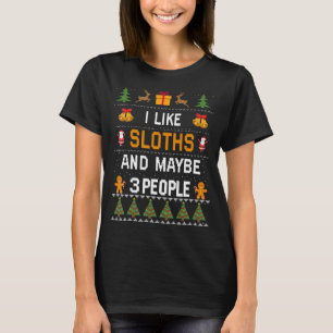Camiseta Me Gustan Las Sloths Y Tal Vez 3 Personas Tocan Un