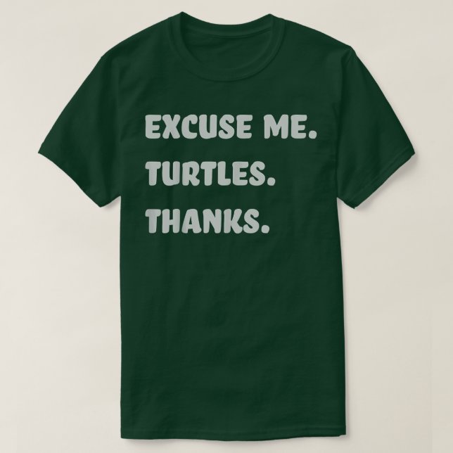 Camiseta Me gustan las tortugas... ........................ (Diseño del anverso)