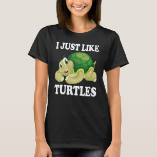 Camiseta Me gustan las tortugas de agua tibia animal marino