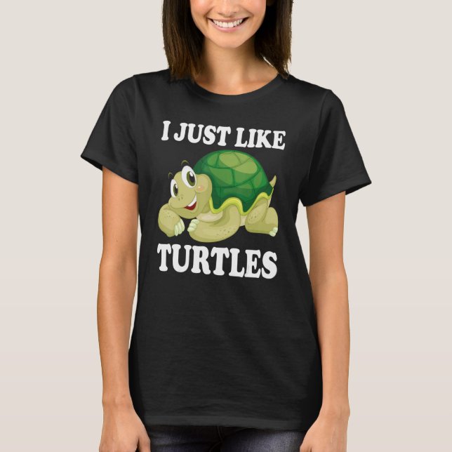 Camiseta Me gustan las tortugas de agua tibia animal marino (Anverso)