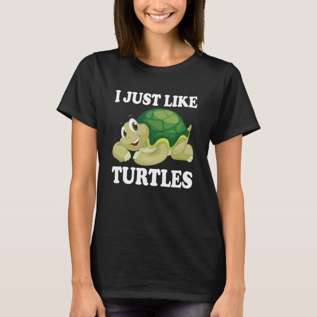 Camiseta Me gustan las tortugas de agua tibia animal marino (Anverso)