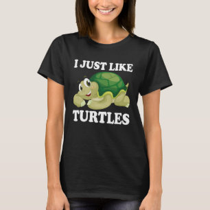 Camiseta Me gustan las tortugas de agua tibia animal marino