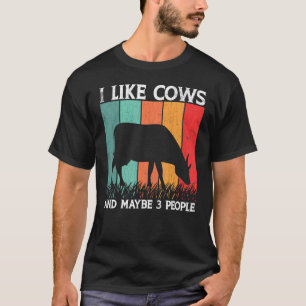 Camiseta Me gustan las vacas Gráfico de animal de vaca lind
