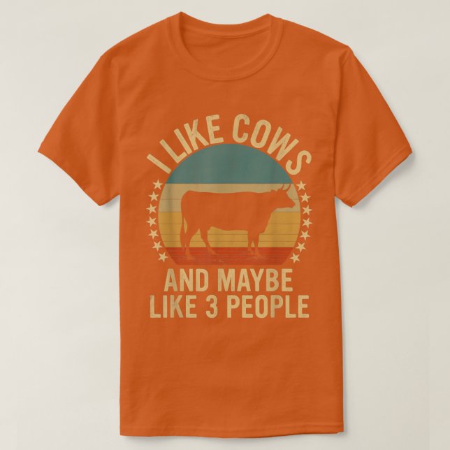 Camiseta Me gustan las vacas y quizá me gustan los agricult (Diseño del anverso)