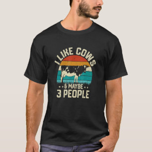 Camiseta Me Gustan Las Vacas Y Tal Vez 3 Ganaderos Y