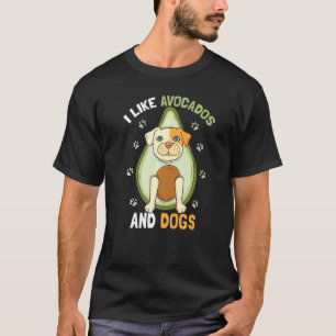 Camiseta Me Gustan Los Aguacates Y Perros Perro Guacamole M