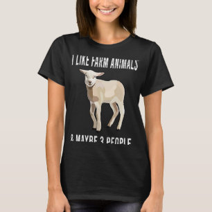Camiseta Me Gustan Los Animales De La Granja De Cordero Y Q